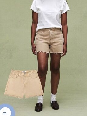 parke long baggy shorts in camel